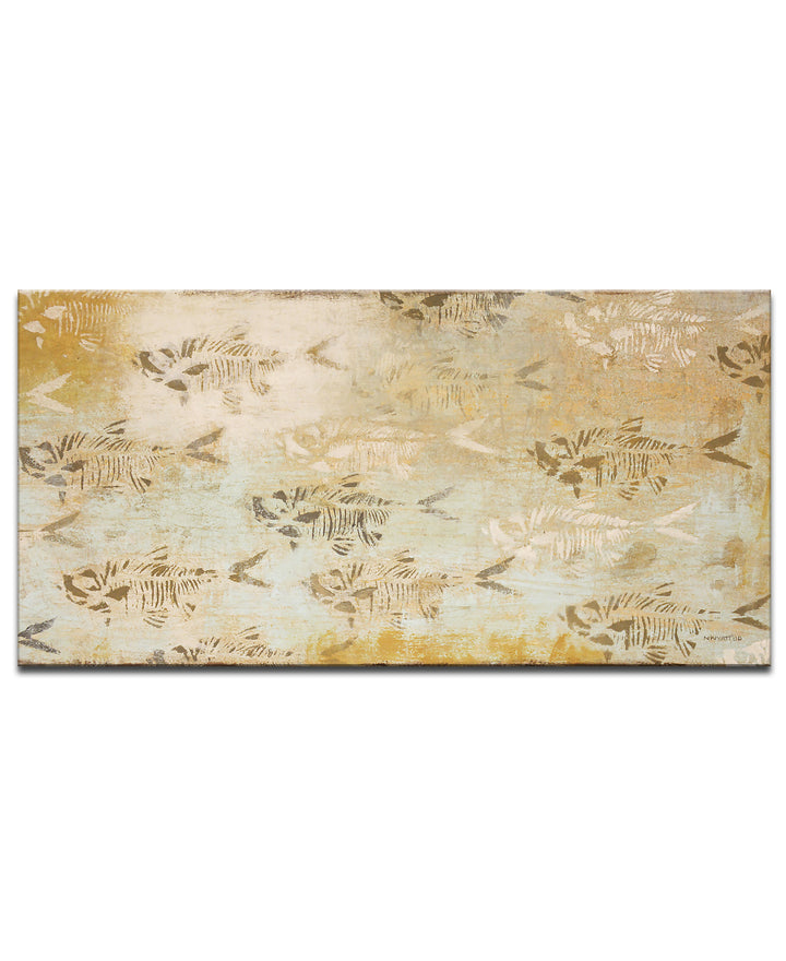 'Fossilized School' Wrapped Canvas Wall Art