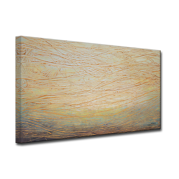 'Gold Currents' Wrapped Canvas Wall Art