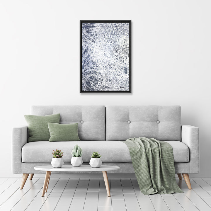 Denim Threads I Framed Canvas Wall Art