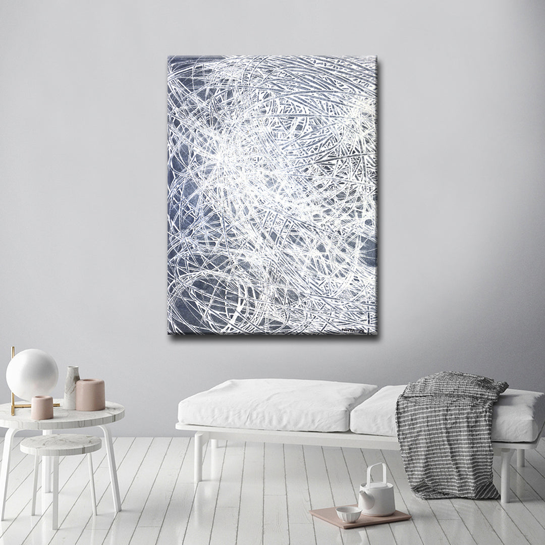 'Denim Threads I' Wrapped Canvas Wall Art