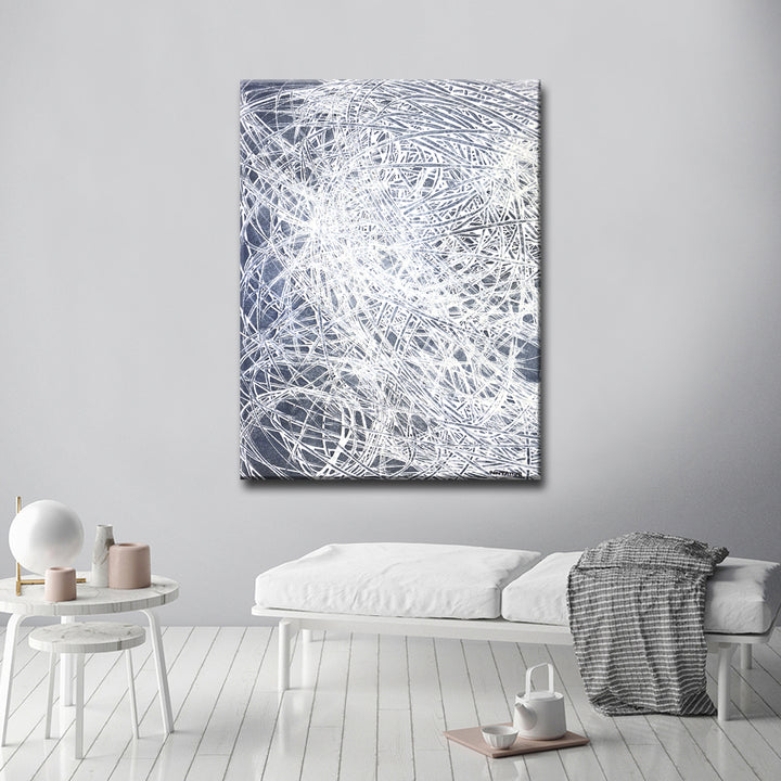 'Denim Threads I' Wrapped Canvas Wall Art