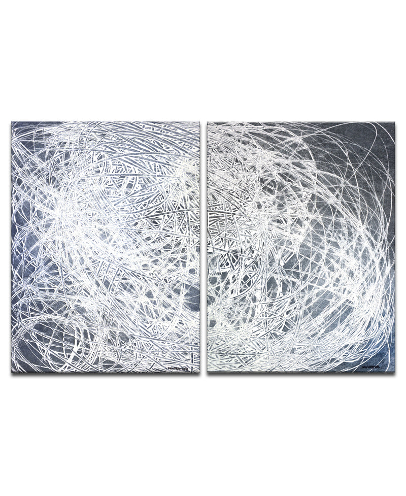 'Denim Threads I/II' 2 Piece Wrapped Canvas Wall Art Set