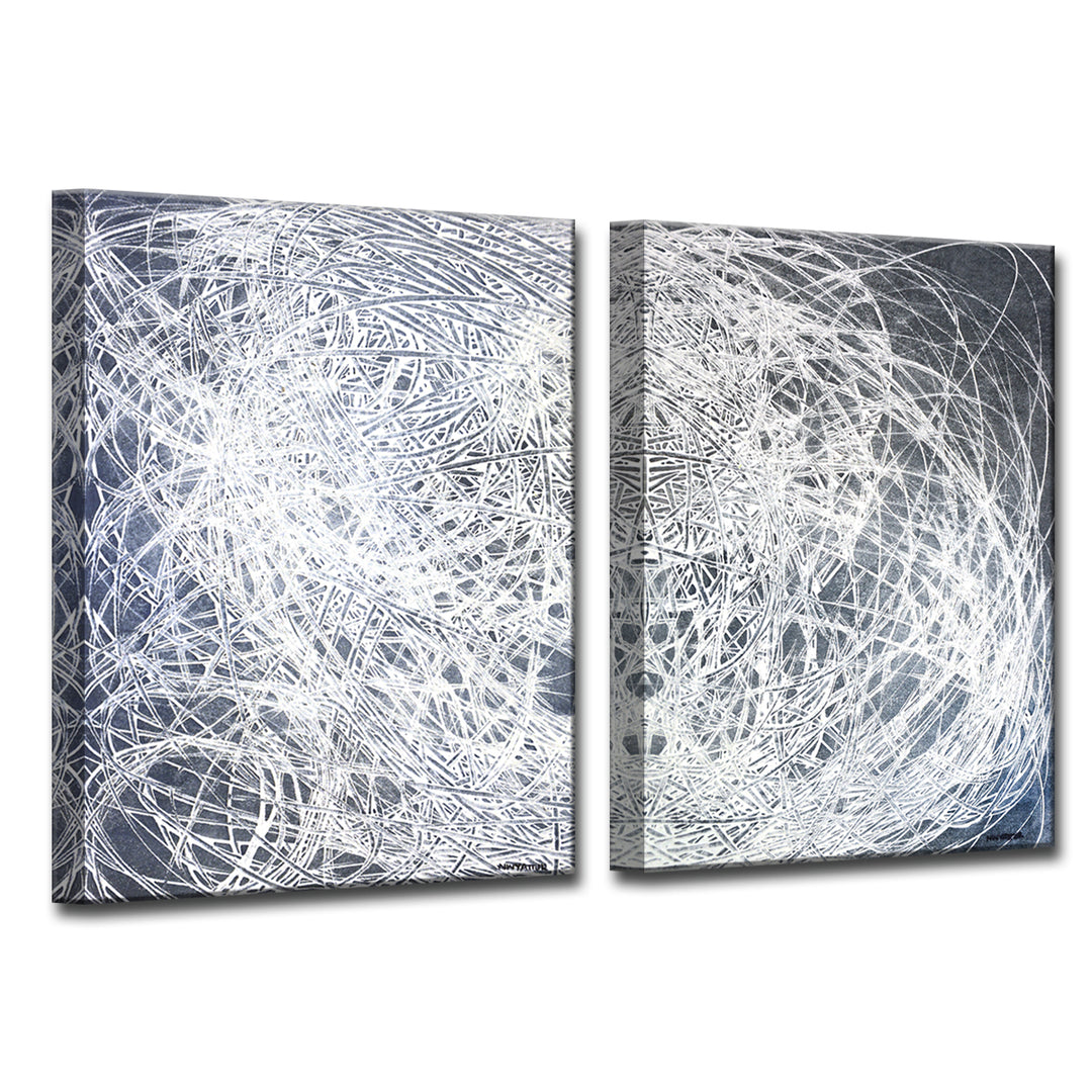 'Denim Threads I/II' 2 Piece Wrapped Canvas Wall Art Set