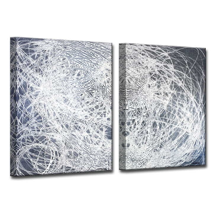 'Denim Threads I/II' 2 Piece Wrapped Canvas Wall Art Set