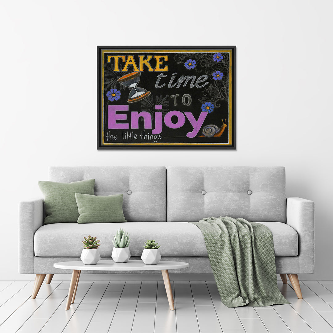 Slate Inspired II Framed Canvas Wall Art