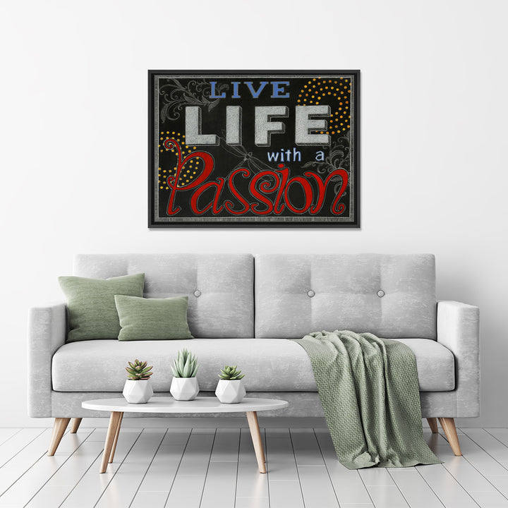 Slate Inspired III Framed Canvas Wall Art