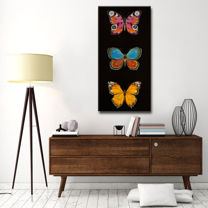 Butterfly Trio I' Wrapped Canvas Wall Art