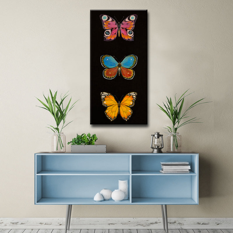 Butterfly Trio I' Wrapped Canvas Wall Art
