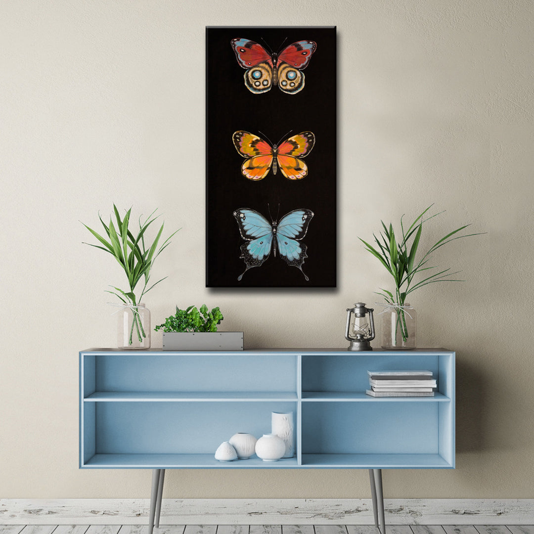 Butterfly Trio II' Wrapped Canvas Wall Art