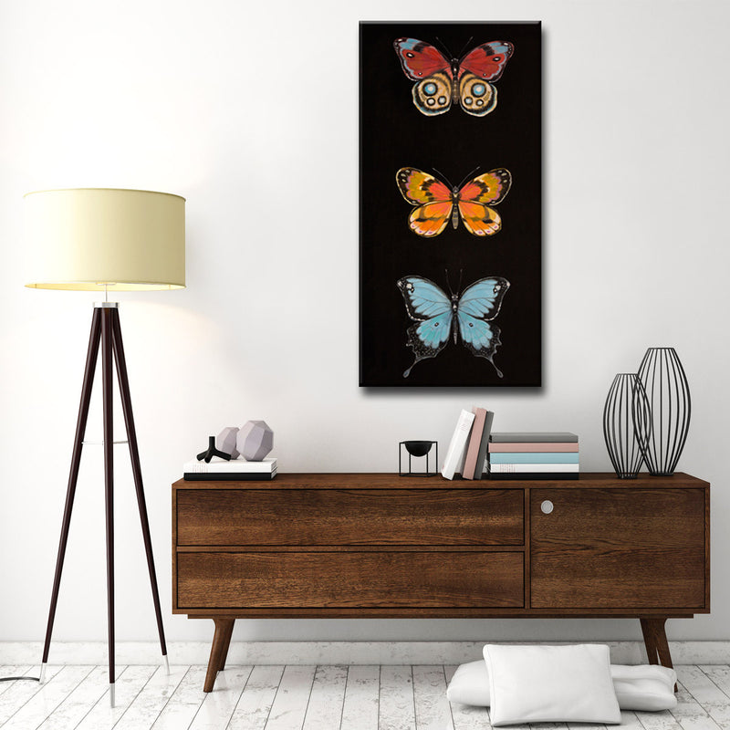 Butterfly Trio II' Wrapped Canvas Wall Art