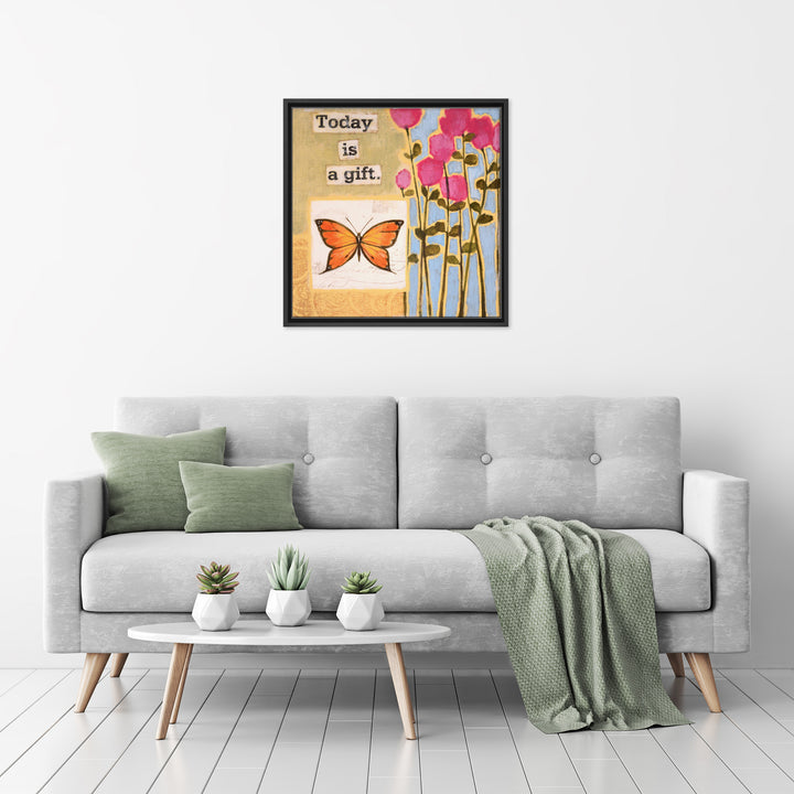 Happy Thoughts I Framed Canvas Wall Art