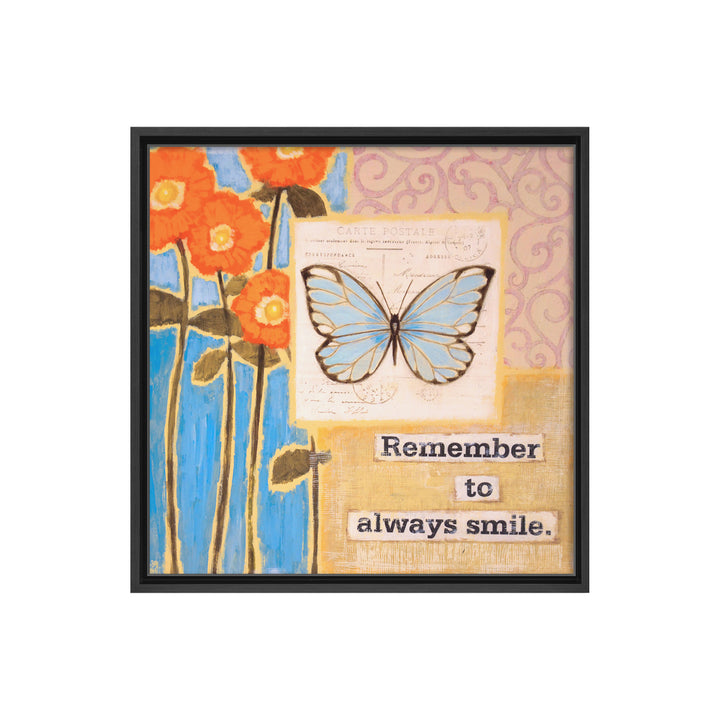 Happy Thoughts II Framed Canvas Wall Art