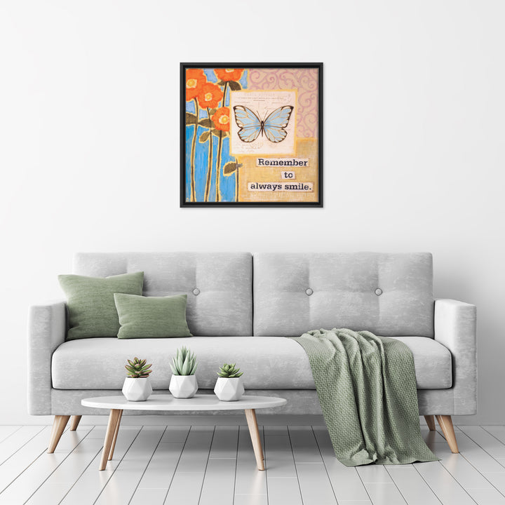 Happy Thoughts II Framed Canvas Wall Art