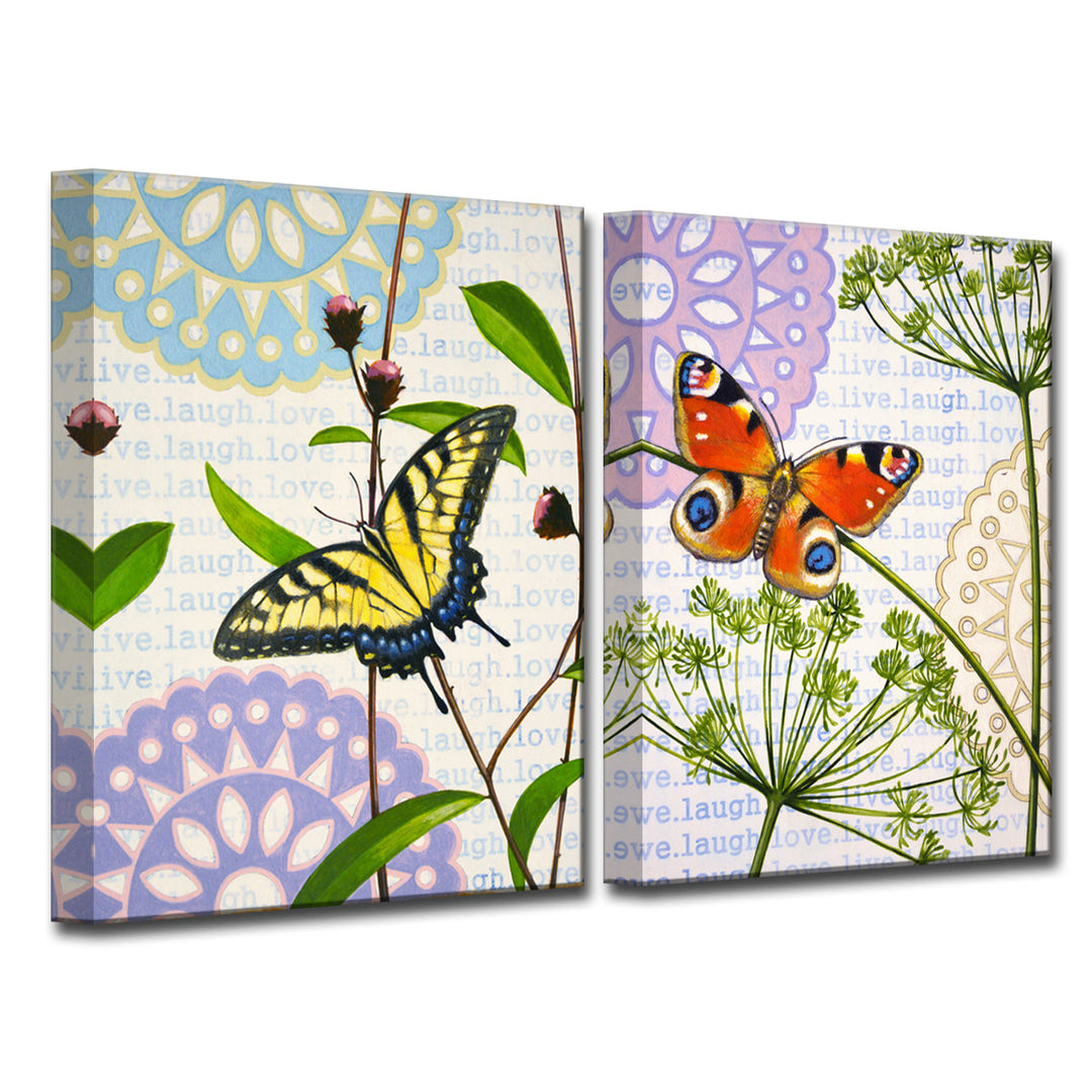 In the Meadow I/II' 2 Piece Wrapped Canvas Wall Art Set