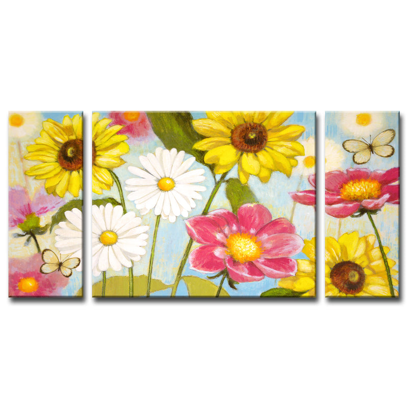 'Glorious Day' 3 Piece Wrapped Canvas Wall Art Set
