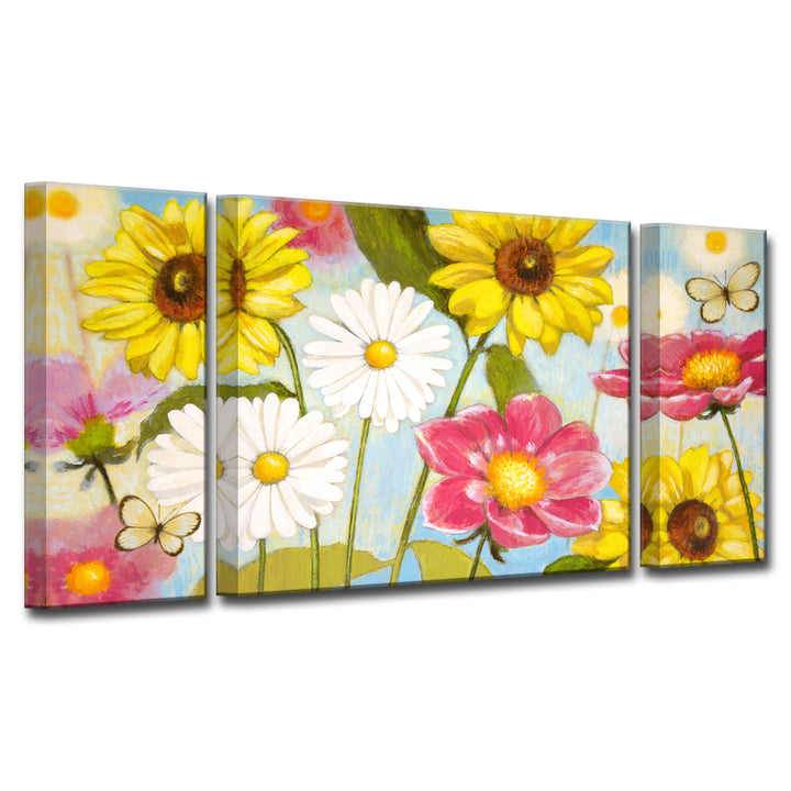 'Glorious Day' 3 Piece Wrapped Canvas Wall Art Set