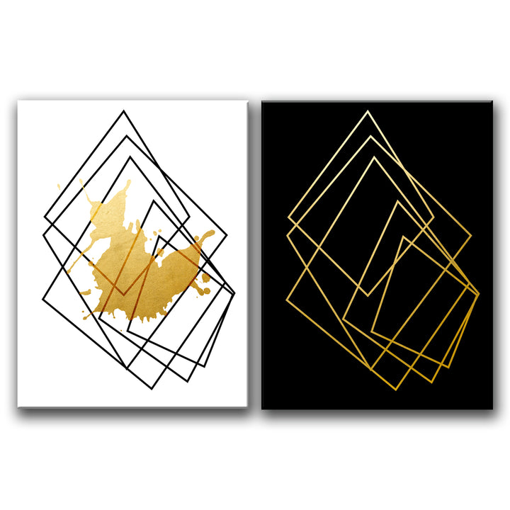 'Gilt Mod I/IB' 2 Piece  Wall Art