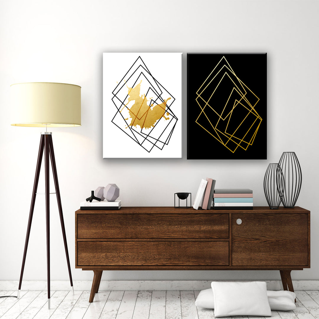 'Gilt Mod I/IB' 2 Piece  Wall Art