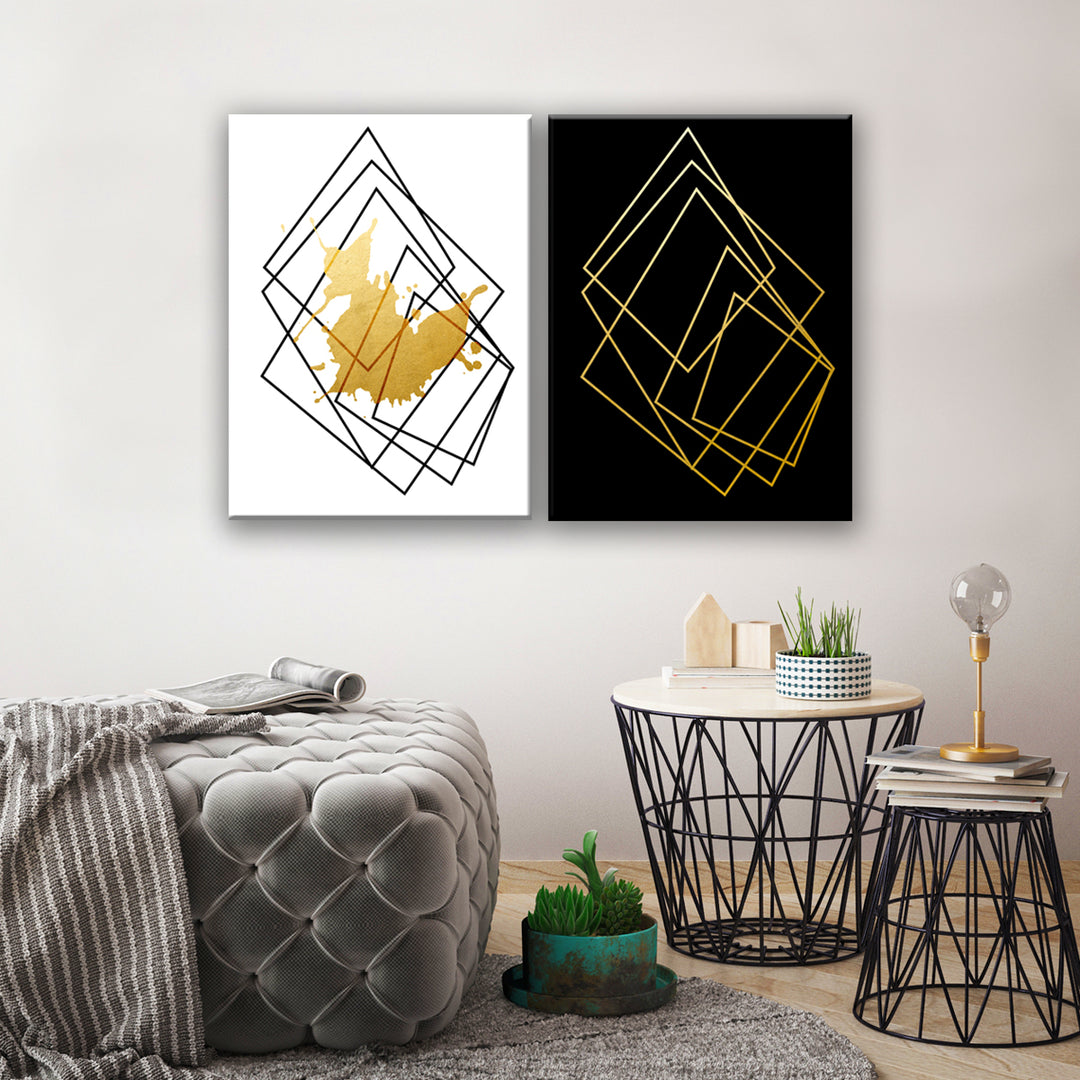 'Gilt Mod I/IB' 2 Piece  Wall Art