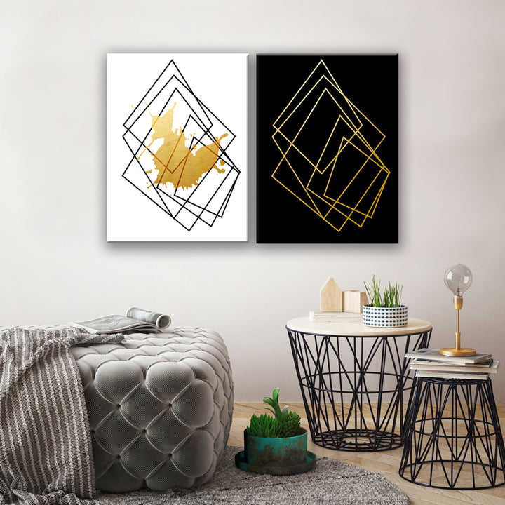 'Gilt Mod I/IB' 2 Piece  Wall Art
