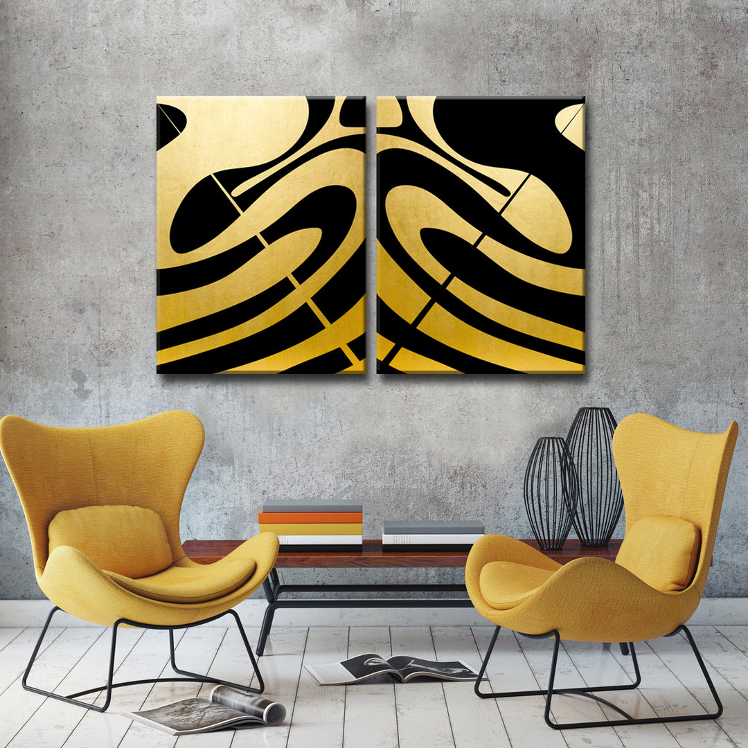 'Gilt Mod II-GI' 2 Piece  Wall Art