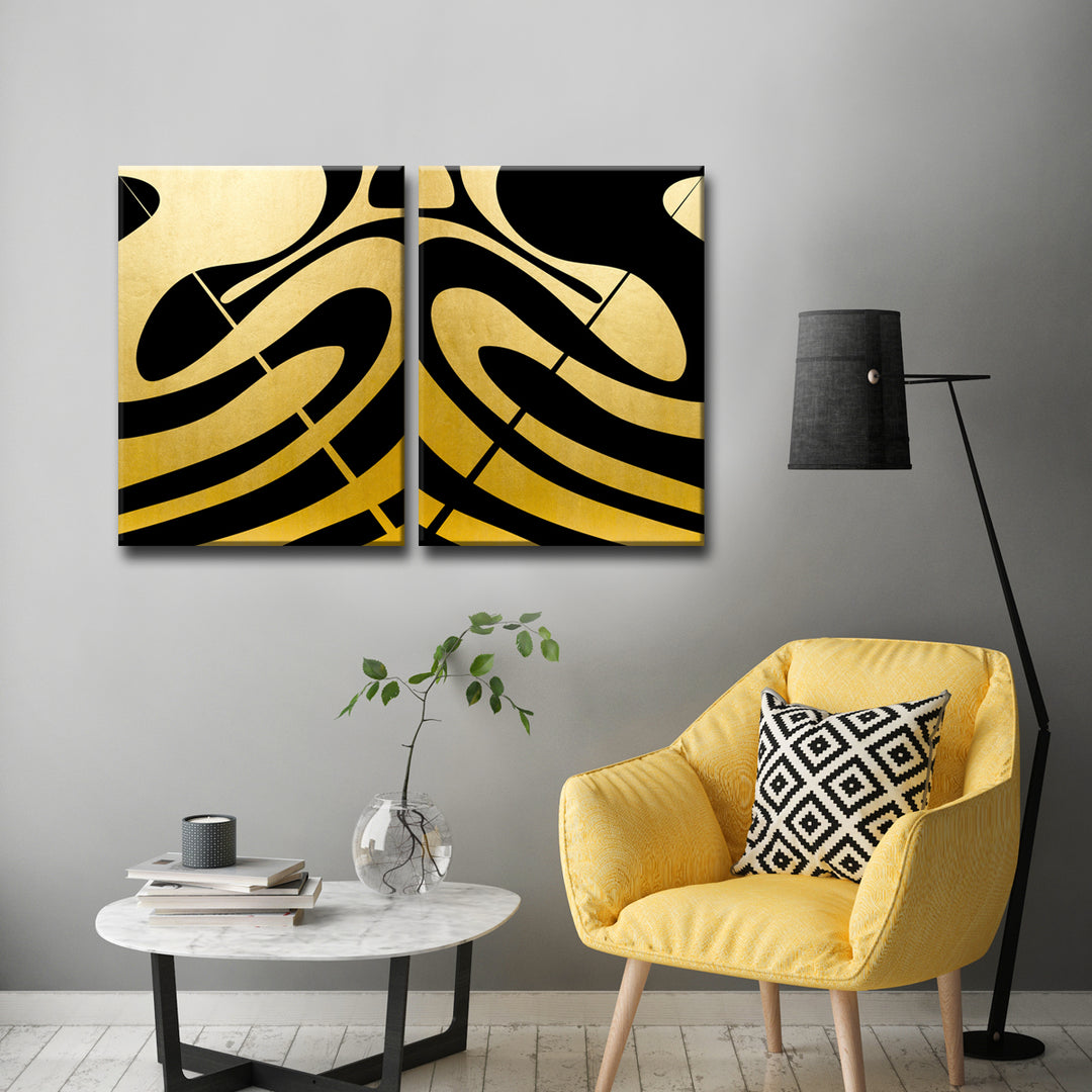 'Gilt Mod II-GI' 2 Piece  Wall Art
