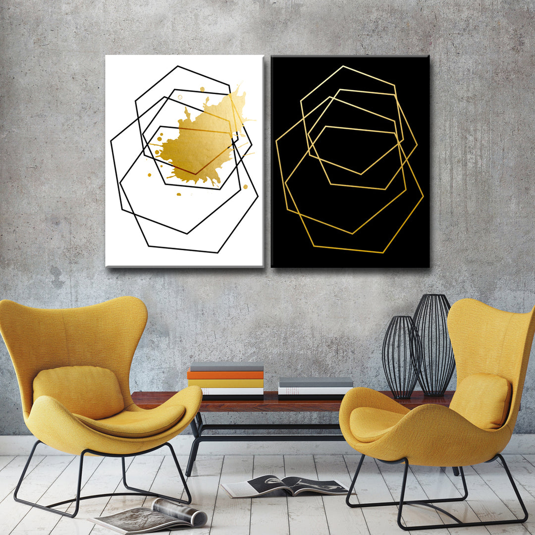 'Gilt Mod III/IIIB' 2 Piece  Wall Art