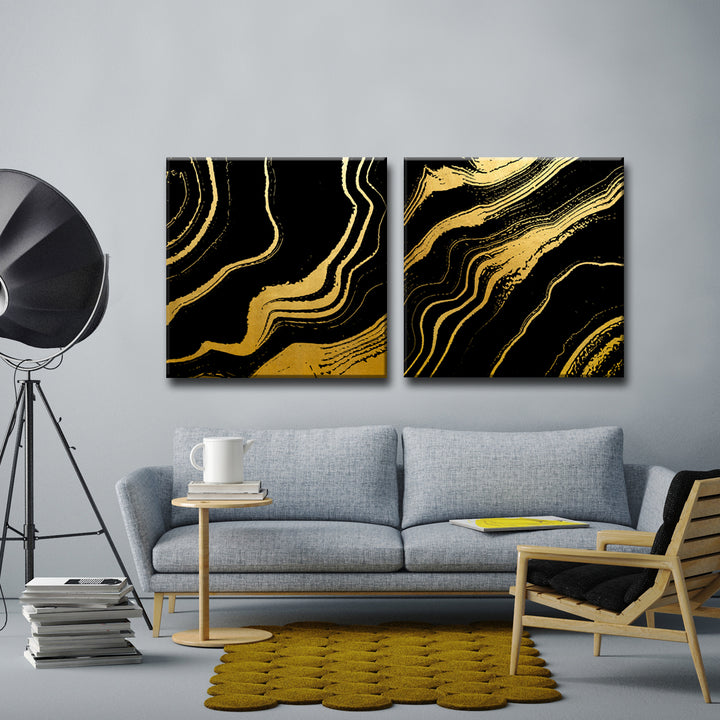 'Gilt Mod IV/V' 2 Piece  Wall Art