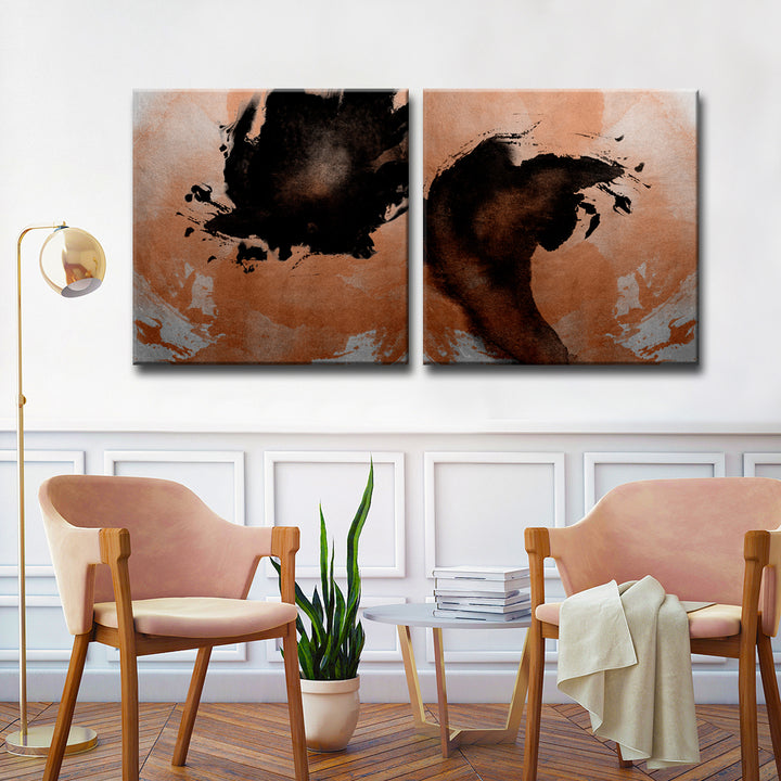 'Gilt Mod XI/XII' 2 Piece  Wall Art