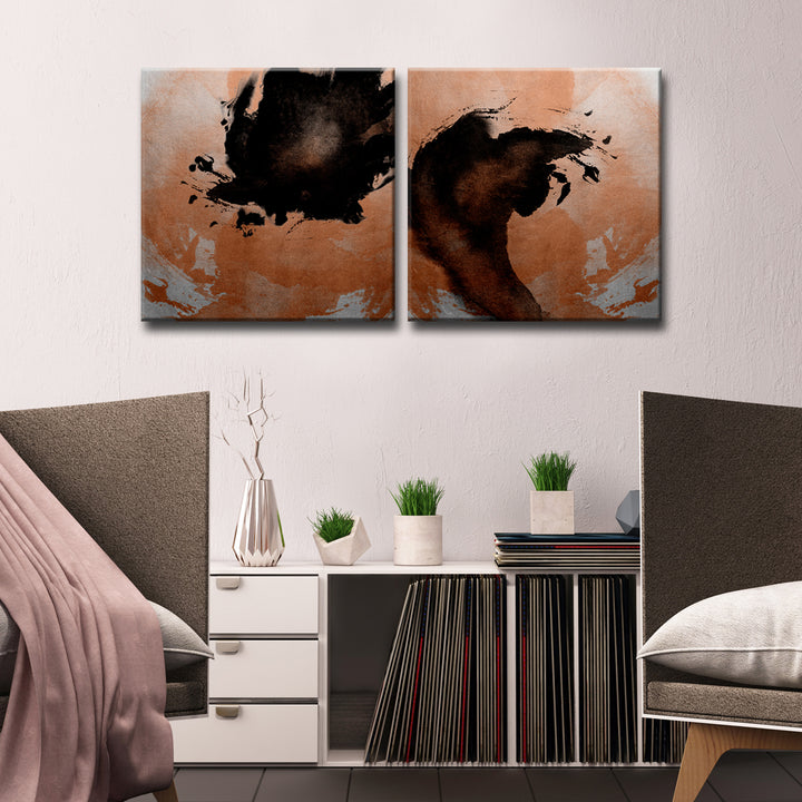'Gilt Mod XI/XII' 2 Piece  Wall Art