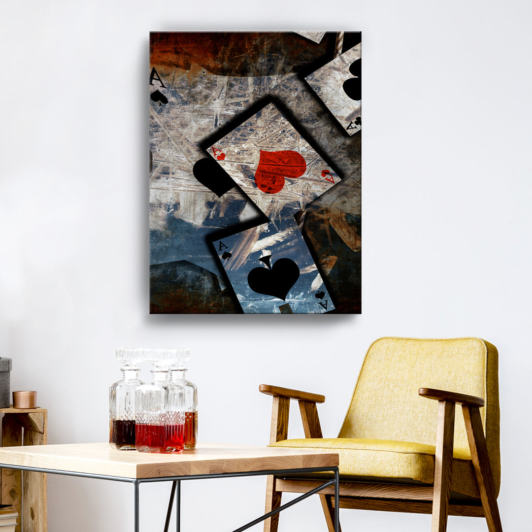 Poker II' Wrapped Canvas Wall Art