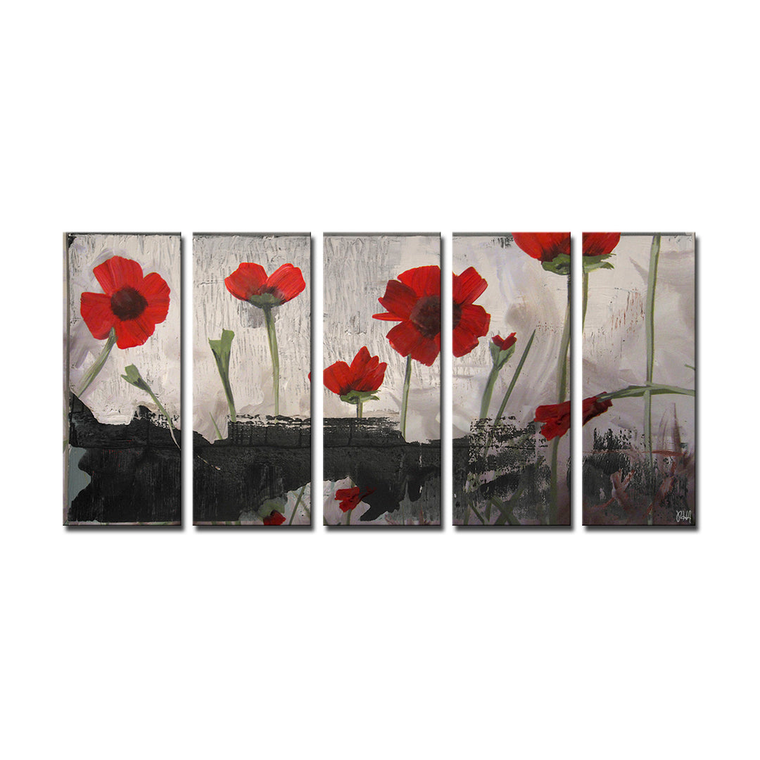 Painted Petals II' Wrapped Canvas Wall Art