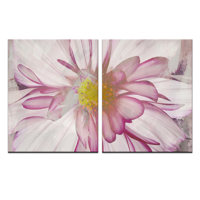 Painted Petals XXVII' 2 Piece Wrapped Canvas Wall Art Set