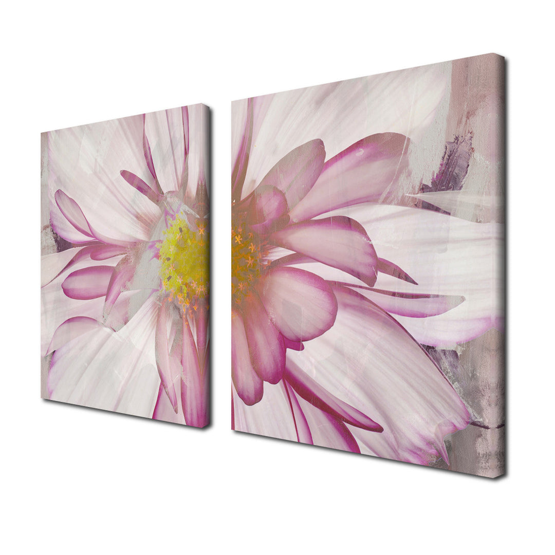 Painted Petals XXVII' 2 Piece Wrapped Canvas Wall Art Set