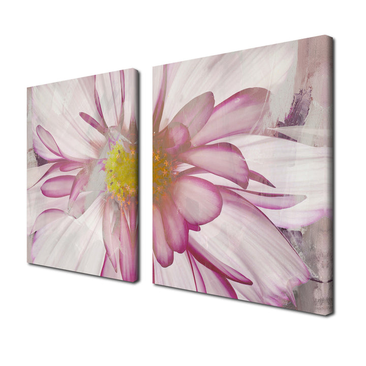 Painted Petals XXVII' 2 Piece Wrapped Canvas Wall Art Set
