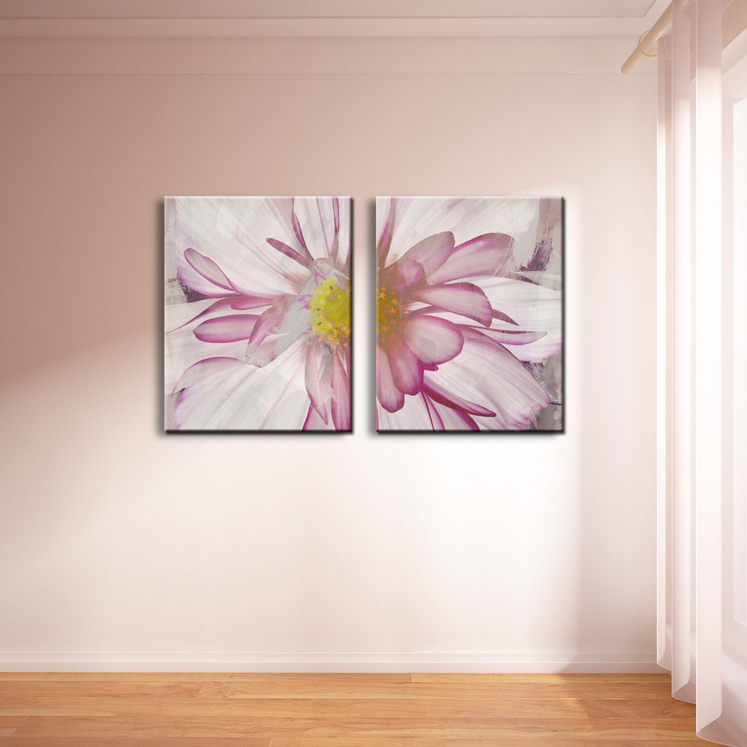 Painted Petals XXVII' 2 Piece Wrapped Canvas Wall Art Set