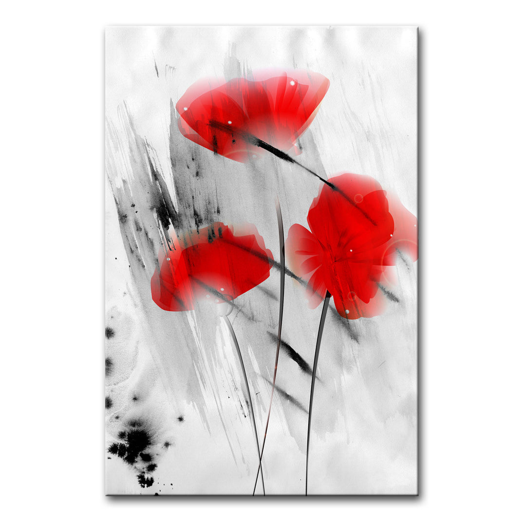 Painted Petals III' Wrapped Canvas Wall Art