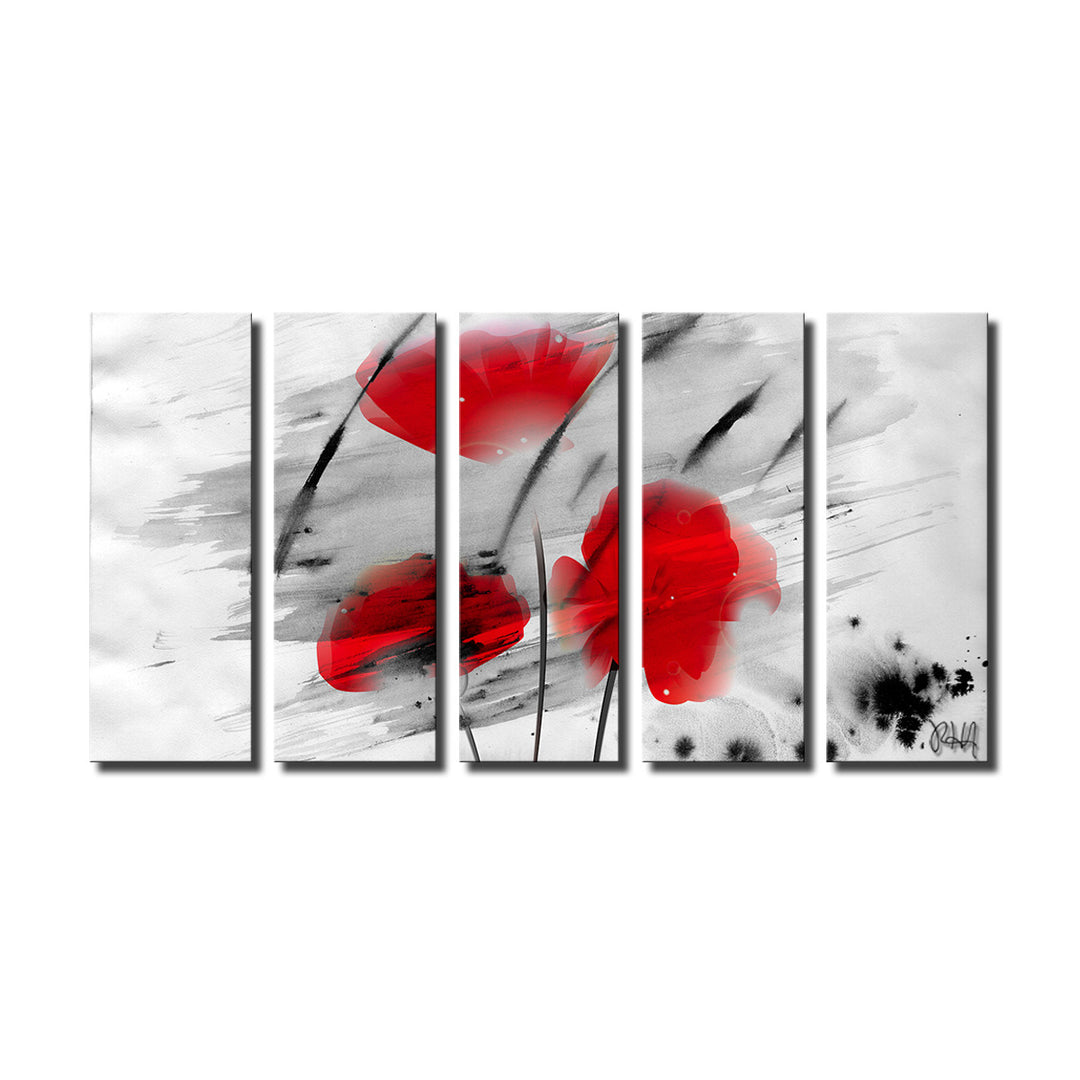 Painted Petals III' Wrapped Canvas Wall Art