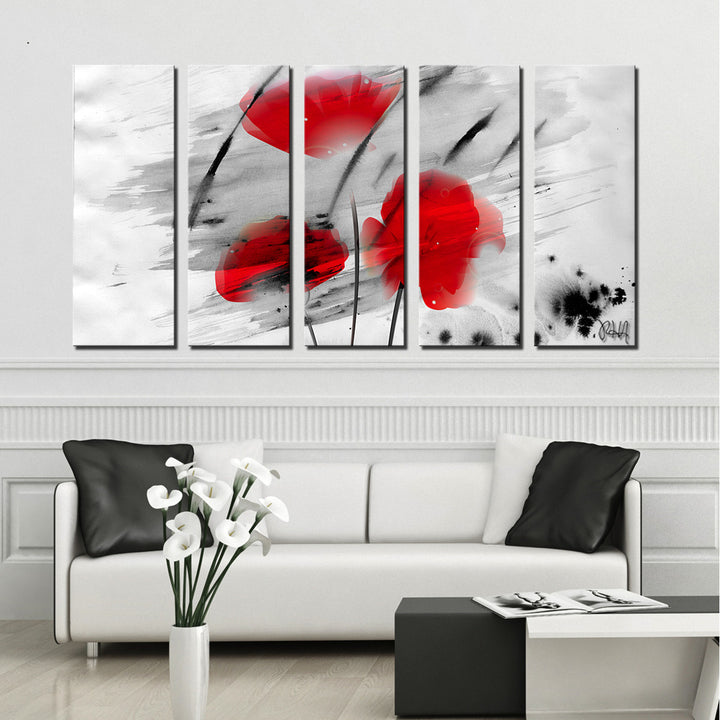 Painted Petals III' Wrapped Canvas Wall Art