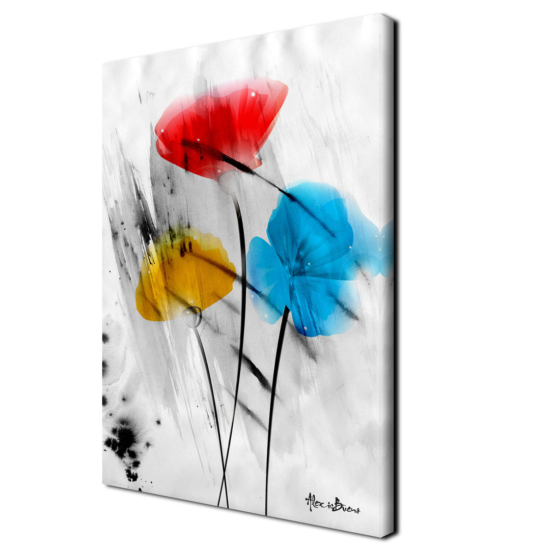 Painted Petals III-B' Wrapped Canvas Wall Art
