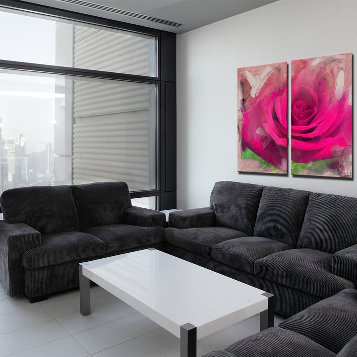 Painted Petals XL' Canvas Wall Art
