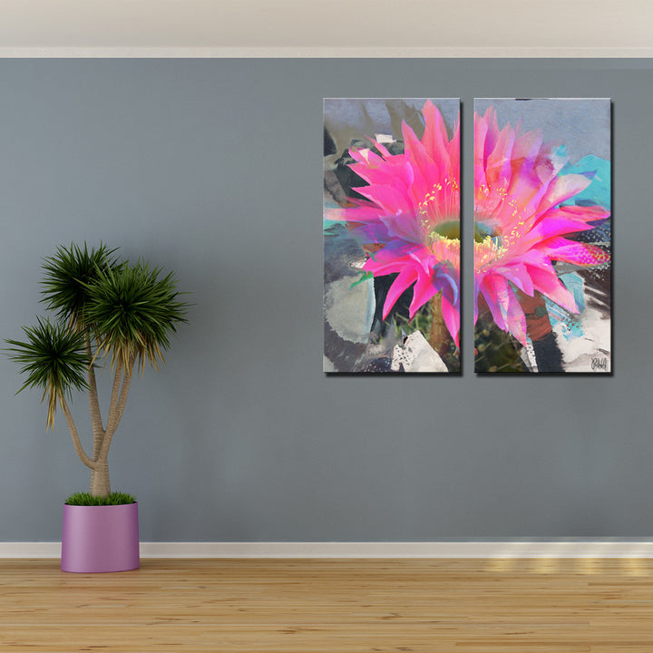 Painted Petals L' Wrapped Canvas Wall Art