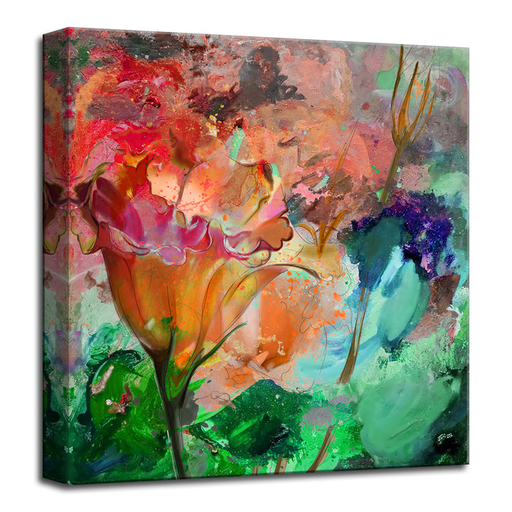 'Painted Petals LXI' Wrapped Canvas Wall Art Set