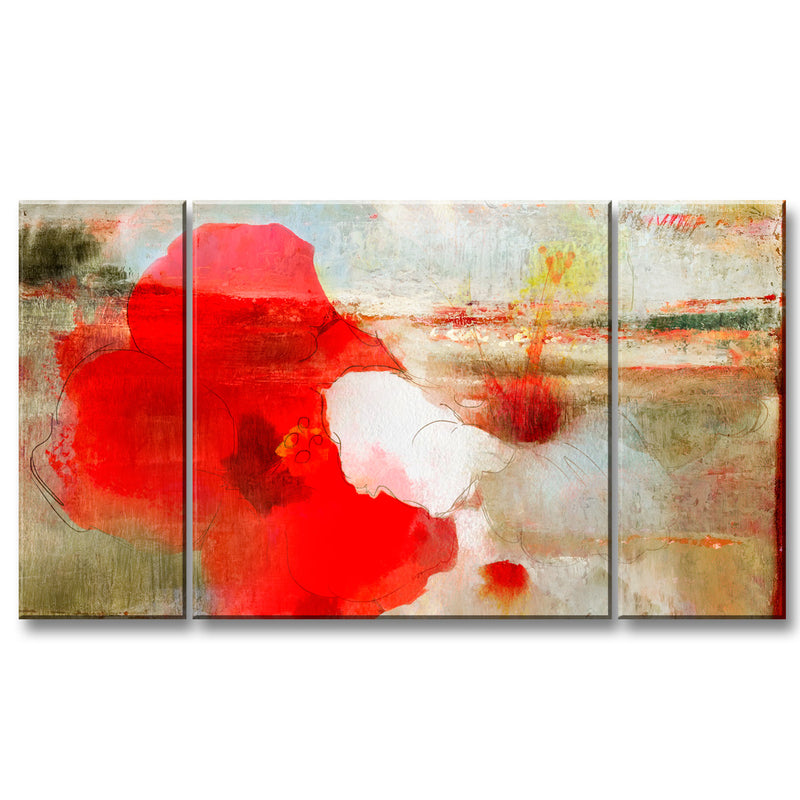 Painted Petals LXII' Wrapped Canvas Wall Art Set