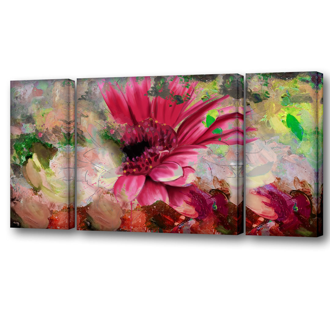 Painted Petals LXIV' Wrapped Canvas Wall Art Set