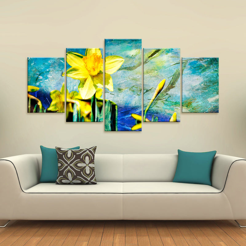 Painted Petals VII' 5 Piece Wrapped Canvas Wall Art Set