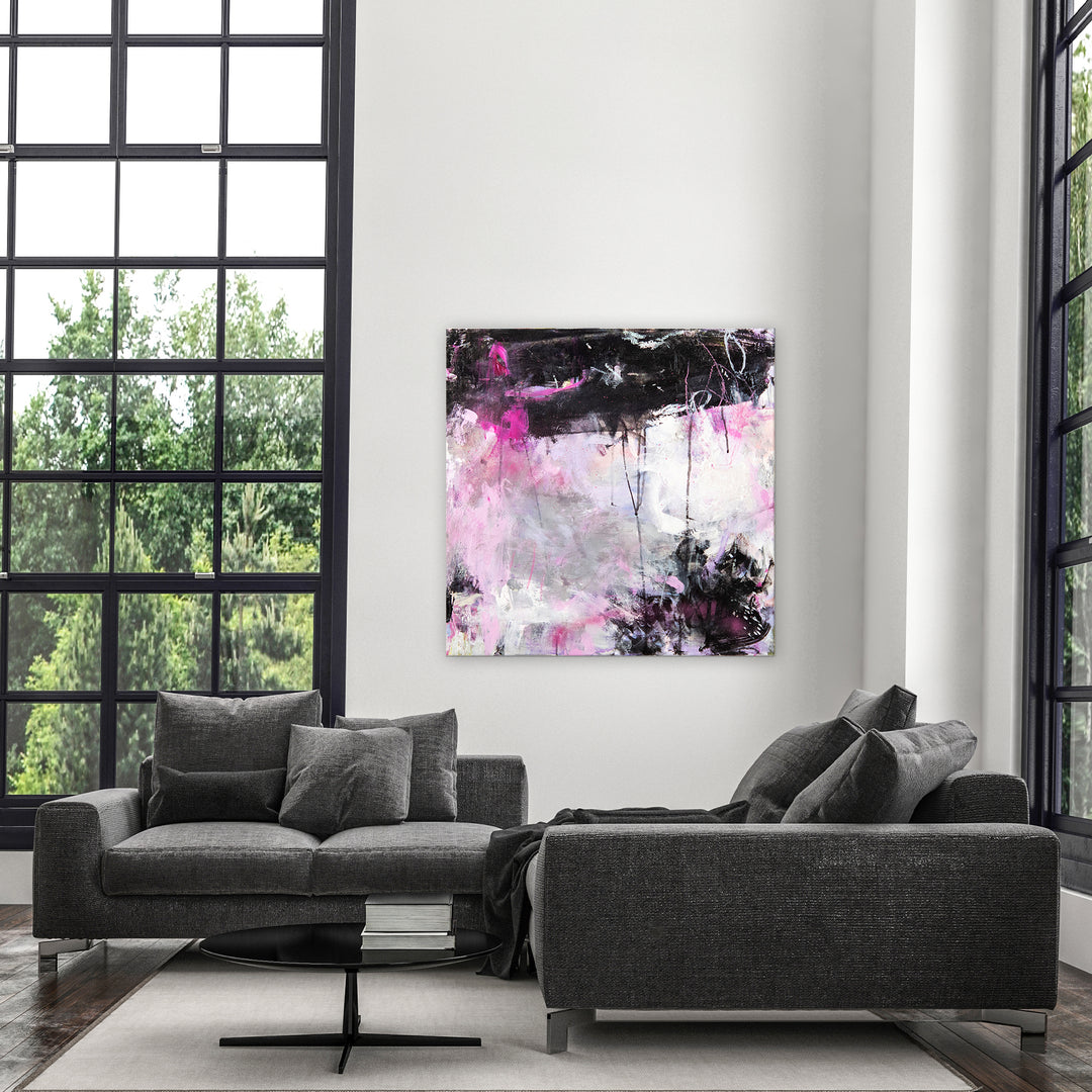 'Meet Me at the Pink Motel' Wrapped Canvas Wall Art
