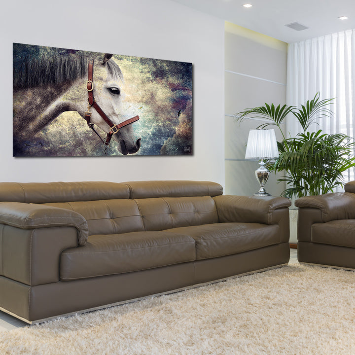 Equestrian Saddle Ink PSXIV' Canvas Wall Art
