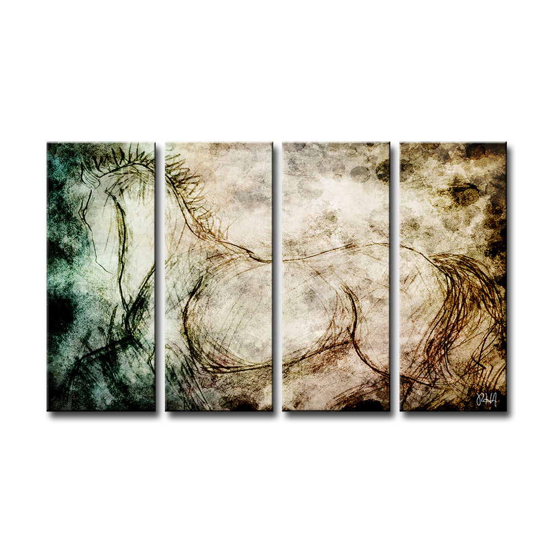 Equestrian Saddle Ink PSXXIII' Canvas Wall Art