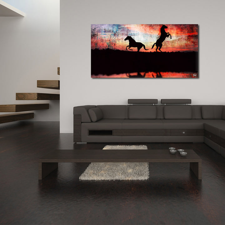 Equestrian Saddle Ink PSXXIV' Canvas Wall Art